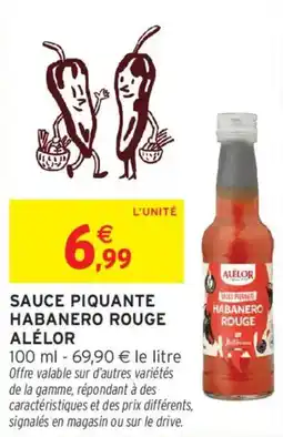 Intermarché Sauce piquante habanero rouge alélor offre