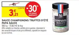Intermarché Sauce champignons truffes d'été papa sauce offre