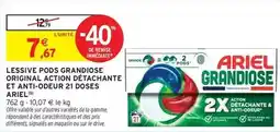 Intermarché Express Ariel - lessive pods original action détachante et anti-odeur 21 doses offre
