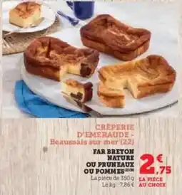 U Express Far - far breton nature ou pruneaux ou pommes offre