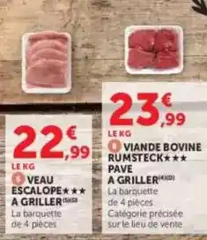 U Express Viande bovine rumsteck pave a griller offre