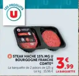 U Express U - steak hache 15% mg bourgogne franche offre