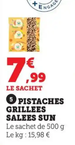 Maximarché Pistaches grillees salees sun offre