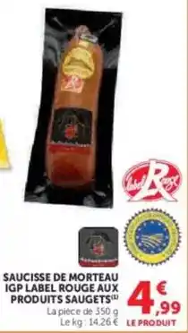 U Express Label rouge - saucisse de morteau igp aux produits saugets offre