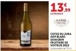 U Express Jura - cotes du aop blanc savagnin fruitiere de voiteur 2019 offre