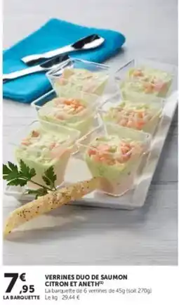 U Express Verrines duo de saumon citron et anet offre