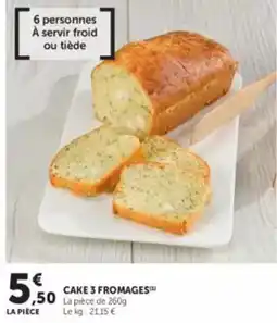 U Express Cake 3 fromages offre