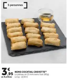 U Express Nems cocktail crevette offre