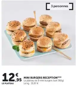 U Express Mini burgers reception offre