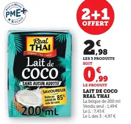 Bi1 Lait de coco real thai offre