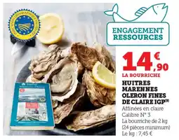Bi1 Huitres marennes oleron fines de claire igp offre