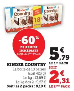 Bi1 Kinder country offre