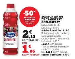Bi1 Boisson au jus de cranberry ocean spray offre