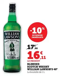 Bi1 Blended scotch whisky william lawson's 40° offre