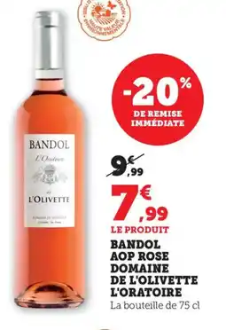 Bi1 Bandol aop rose domaine de l'olivette l'oratoire offre