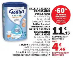 Bi1 Gallia calisma croissance des 12 mois offre