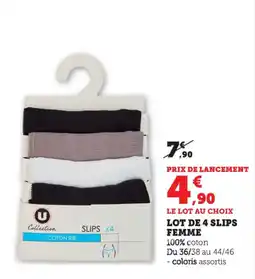 Bi1 Lot de 4 slips femme offre