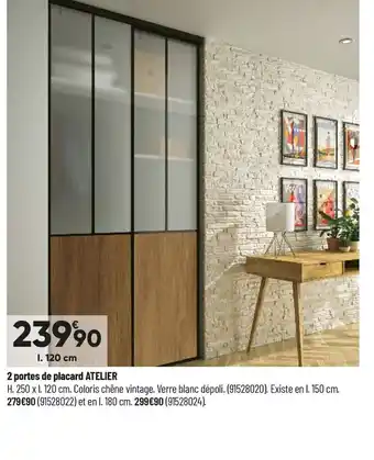 Bricorama 2 portes de placard atelier offre