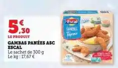 U Express Escal - gambas panées asc offre