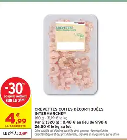 Intermarché Hyper INTERMARCHE Crevettes cuites décortiquées offre