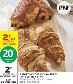 Intermarché Hyper Assortiment de viennoiseries pur beurre x4 offre