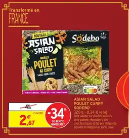 Intermarché Hyper SODEBO Asian salad poulet curry offre