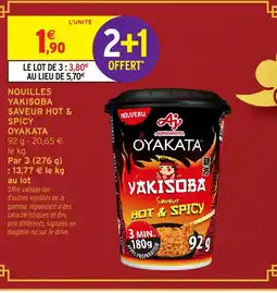 Intermarché Hyper OYAKATA Nouilles yakisoba saveur hot & spicy offre