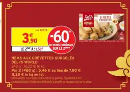 Intermarché Hyper DELI'S WORLD Nems aux crevettes surgelés offre