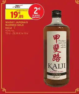 Intermarché Hyper KAIJI Whisky japonais blended gold offre