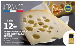 Auchan Emmental De Savoie Igp Filière Responsable Auchan offre