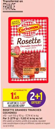 Intermarché Hyper COCHONOU Rosette grandes tranches offre