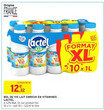 LACTEL Bol de vie lait enrichi en vitamines