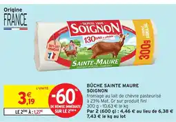 Intermarché Hyper SAINTE MAURE SOIGNON Bûche offre