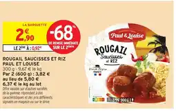 Intermarché Hyper PAUL ET LOUISE Rougail saucisses et riz offre
