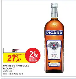 Intermarché Hyper RICARD Pastis de marseille offre