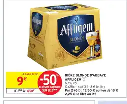 Intermarché Hyper AFFLIGEM Bière blonde d'abbaye offre