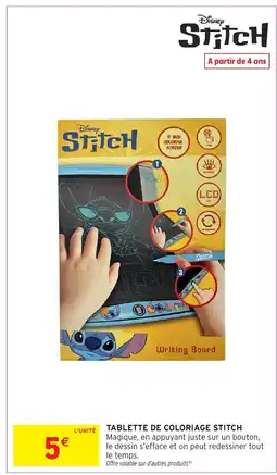Intermarché Hyper Tablette de coloriage stitch offre