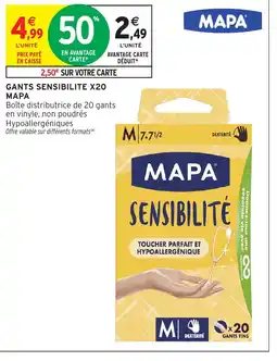 Intermarché Hyper MAPA Gants sensibilite x20 offre