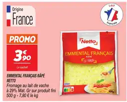 Netto NETTO Emmental français rapé offre