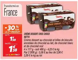 Netto NETTO Crème dessert croc choco offre