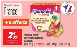 Netto DANONINO Fromage blanc aux fruits panachés offre
