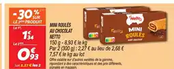 Netto NETTO Mini roulés au chocolat offre