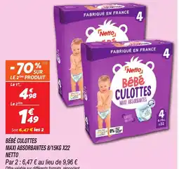 Netto NETTO Bébé culottes maxi absorbantes offre