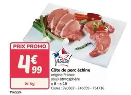 Promocash Côte de porc échine offre