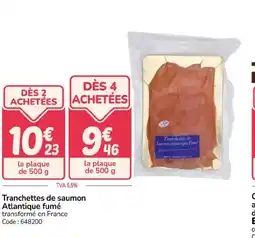 Promocash Tranchettes de Saumon Atlantique Fumé offre