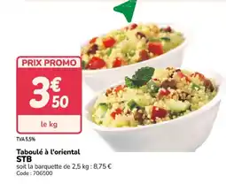 Promocash STB Taboulé à l'oriental offre