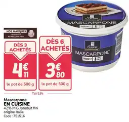 Promocash EN CUISINE Mascarpone offre