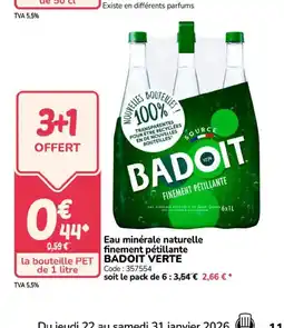 Promocash BADOIT Eau minérale naturelle finement pétillante offre