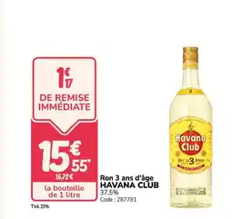Promocash HAVANA CLUB Ron 3 ans d'âge offre