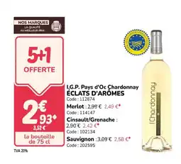 Promocash ÉCLATS D'ARÔMES I.G.P. Pays d'Oc Chardonnay offre